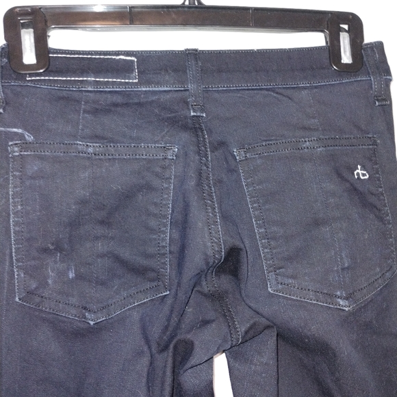 Rag & Bone Black Zipper Leg Skinny Jeans 24 - Picture 7 of 8
